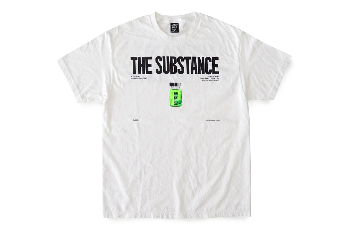 ギークスルールが映画『サブスタンス』とのコラボTシャツを3型発売 geeks rule sabstance collaboration t shirts release info