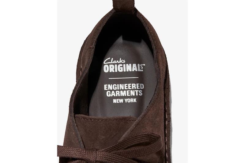 エンジニアド ガーメンツとクラークスオリジナルによるコラボシューズ engineered garments clarks originals release info