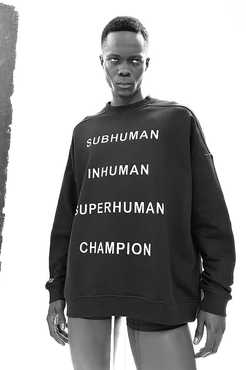 チャンピオンxリックオーエンスによる最新コラボコレクションが発売 champion rick owens collabo collection release info