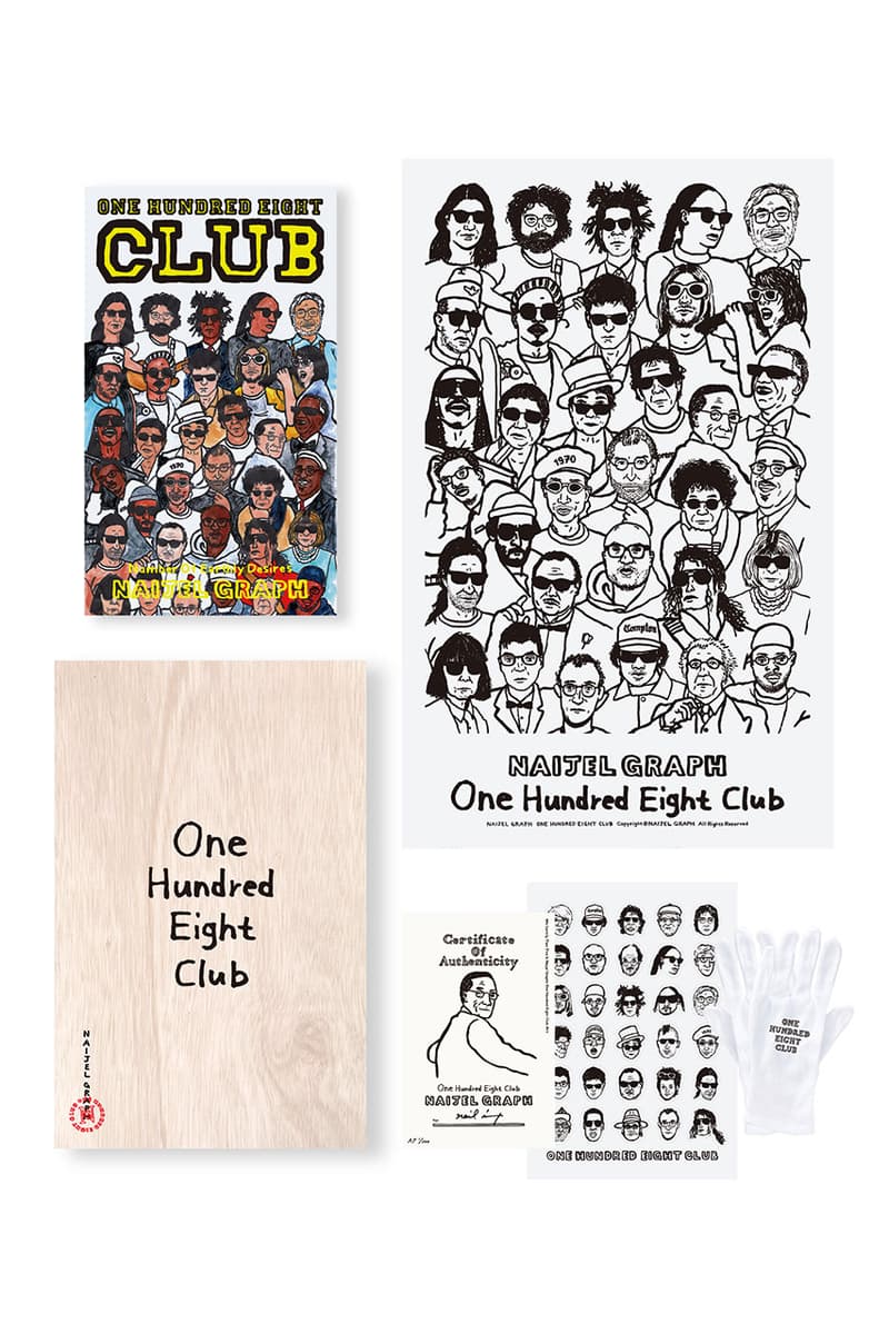 野村訓市セレクトの108人をナイジェル・グラフが描いた作品集 ワンハンドレッドエイトクラブが発売 naijel graph one hundres eight club kunichi nomura release info