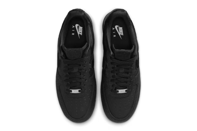 “ブラックポニーヘアー/スネークスキン”仕様のエアフォース1ロー nike black pony hair snakeskin air force 1 low release info