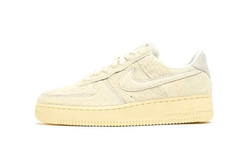 ナイキエアフォース1ローより新色 “ポニーヘアー” が登場 nike air force 1 low faux pony hair sail ii7398 100 release info
