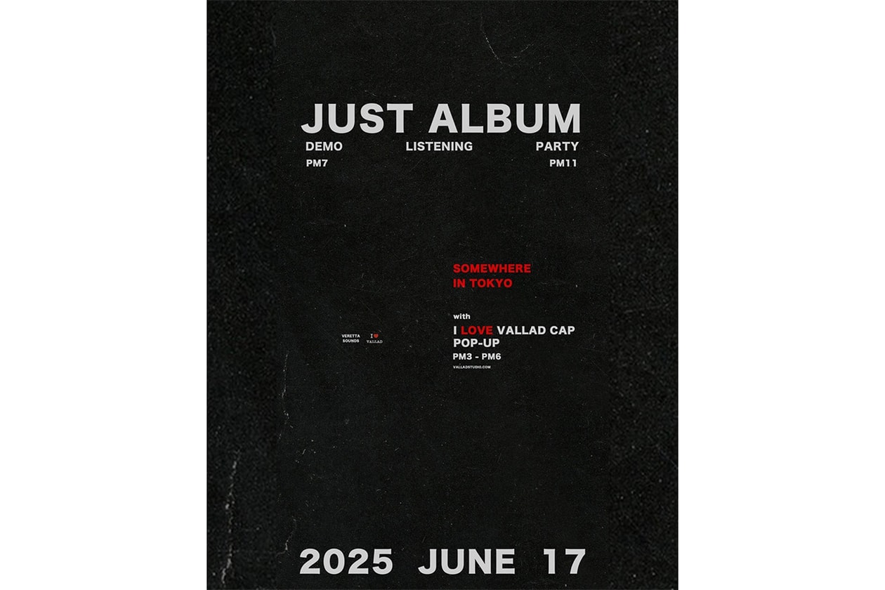 IO がニューアルバム『JUST ALBUM』のデモ・リスニングパーティ & ポップアップを開催 IO JUST ALBUM DEMO LISTENING PARTY VALLAD POP-UP info