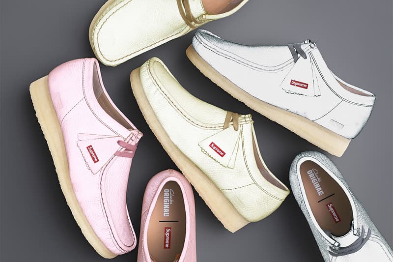 シュプリーム x クラークス オリジナルズからリフレクティブ仕様のワラビーが登場 Supreme Clarks Originals Wallabee 2025 spring release info