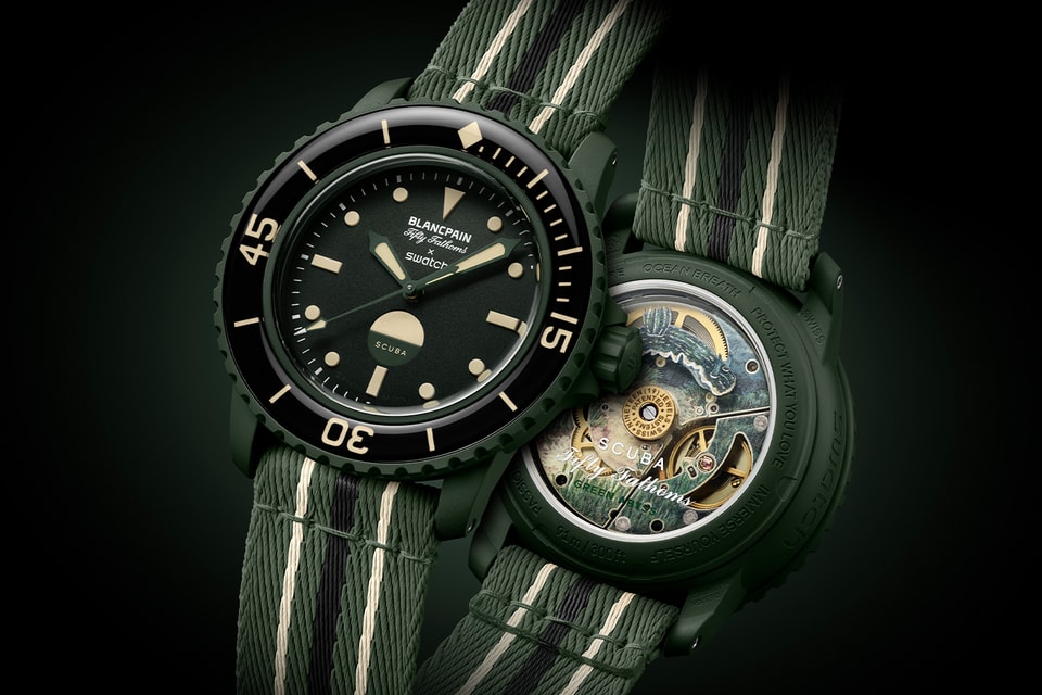 Blancpain〉×〈Swatch〉“Bioceramic Scuba Fifty Fathoms GREEN ABYSS 