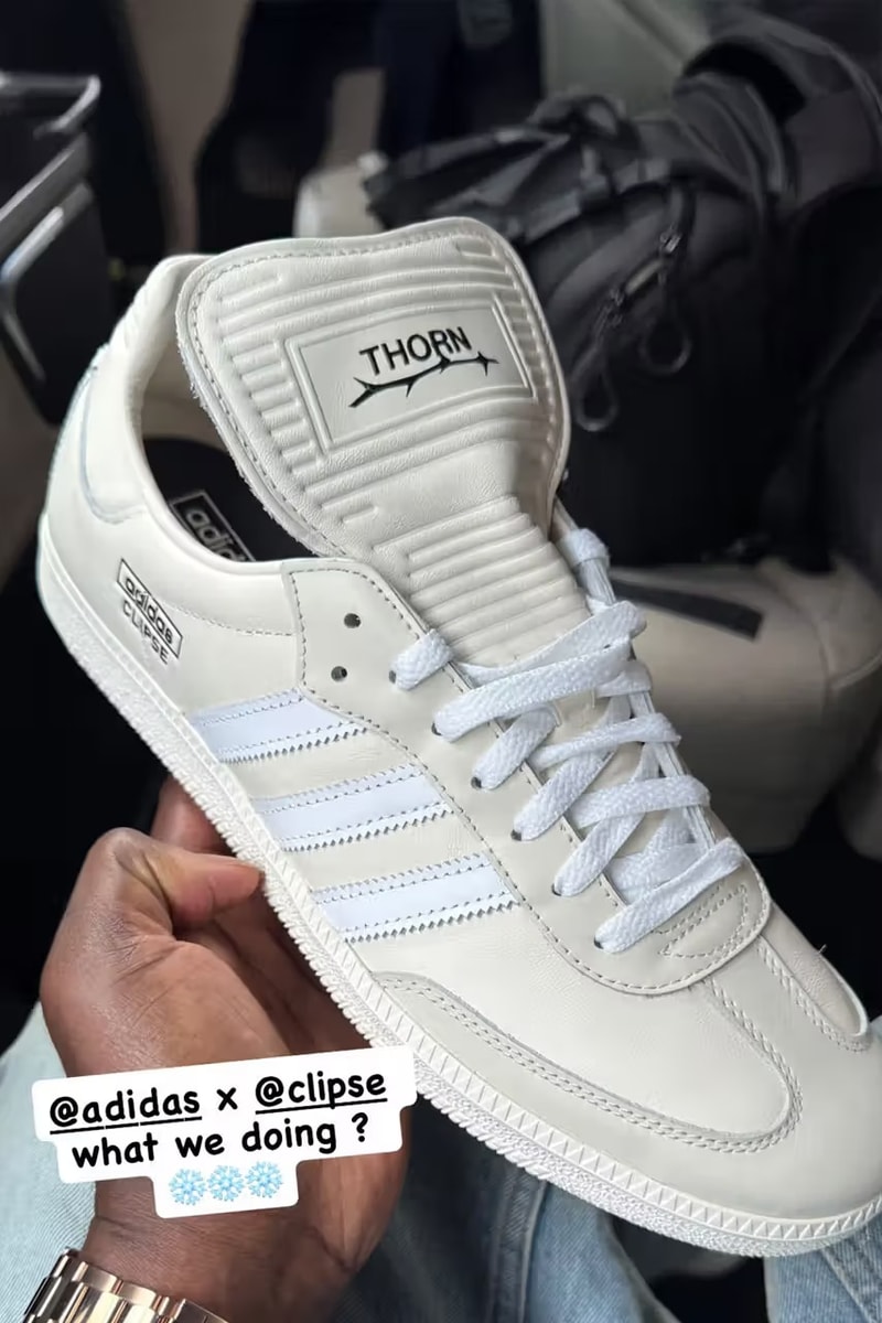 クリプス x アディダス オリジナルス によるサンバがスタンバイ clipse pusha t malice adidas samba thorn release info