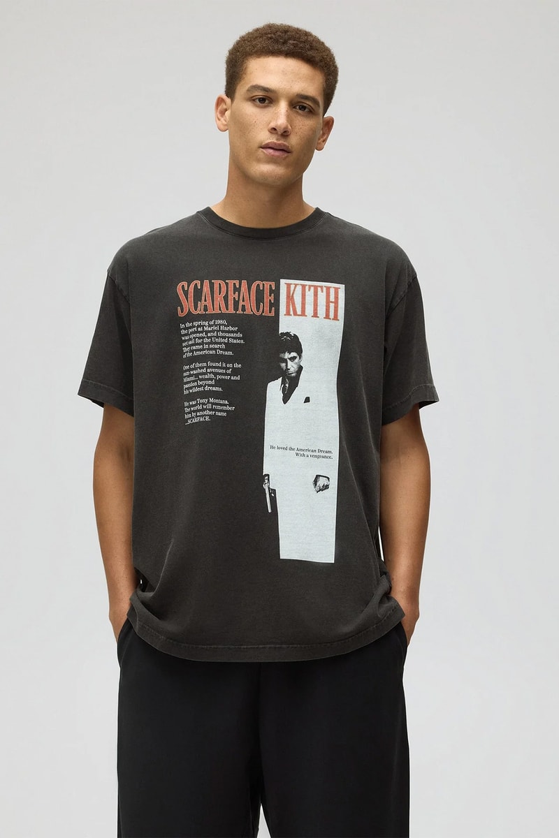 キスが映画『スカーフェイス』にオマージュを捧げたカプセルコレクションを発表 Kith fopr scarface release info