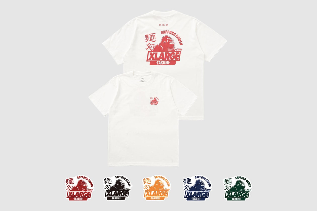 エクストララージが『タクミラーメン』とユニークなコラボレーションを発表 XLARGE x TAKUMI RAMEN tee release info
