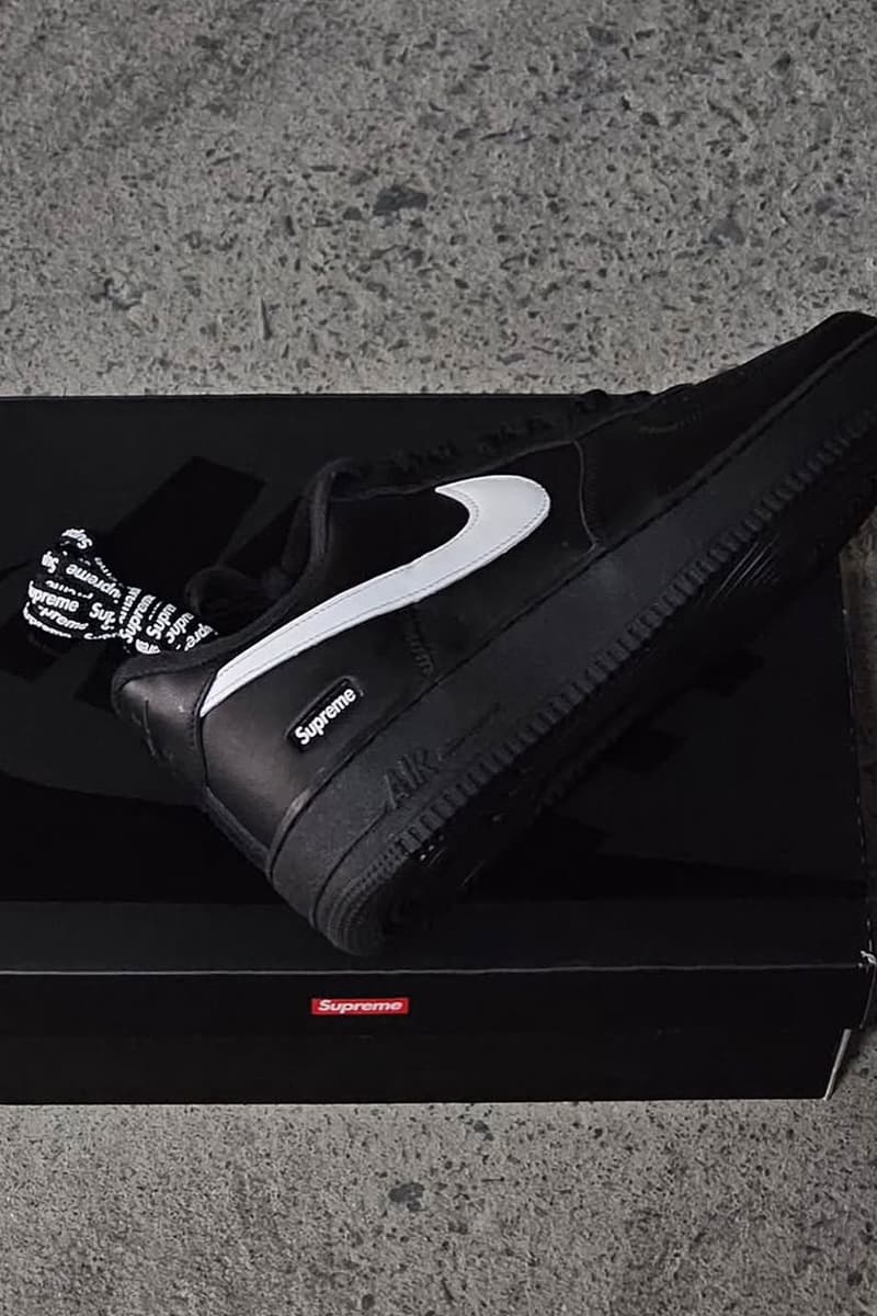 シュプリームxナイキより最新コラボモデル エアフォース1 ブラック/ホワイトがスタンバイ？ supreme nike collb air force 1 black white release rumor