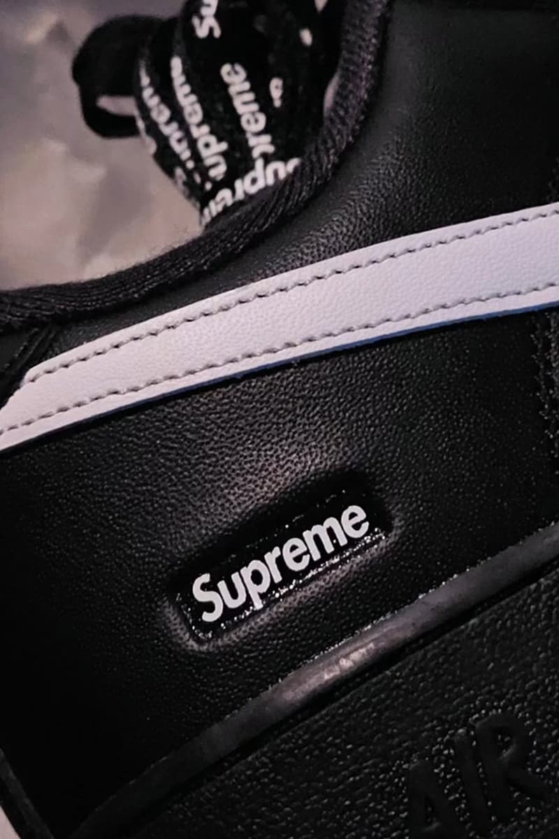 シュプリームxナイキより最新コラボモデル エアフォース1 ブラック/ホワイトがスタンバイ？ supreme nike collb air force 1 black white release rumor