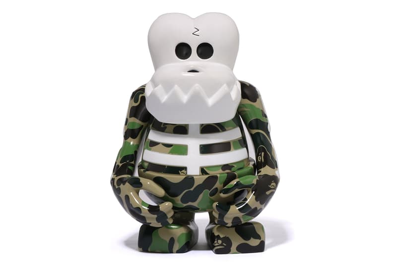 ベイプxバウンティハンターよりオリジナルキャラクター スカルくんがABC CAMOを纏って登場 bape bounty hunter skull kun abc camo release info