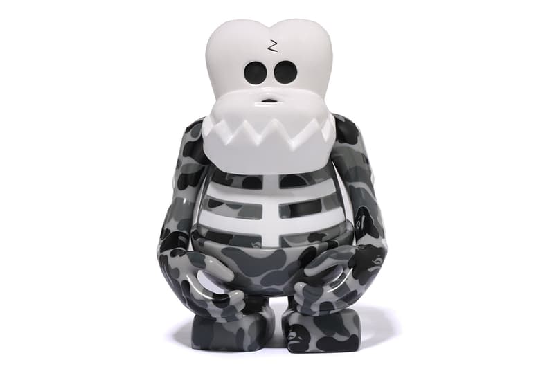ベイプxバウンティハンターよりオリジナルキャラクター スカルくんがABC CAMOを纏って登場 bape bounty hunter skull kun abc camo release info