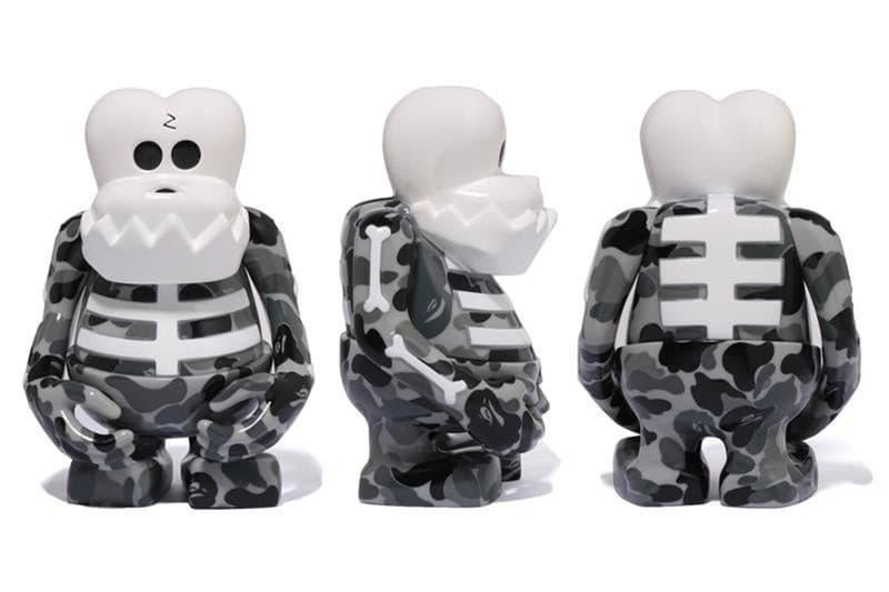 ベイプxバウンティハンターよりオリジナルキャラクター スカルくんがABC CAMOを纏って登場 bape bounty hunter skull kun abc camo release info
