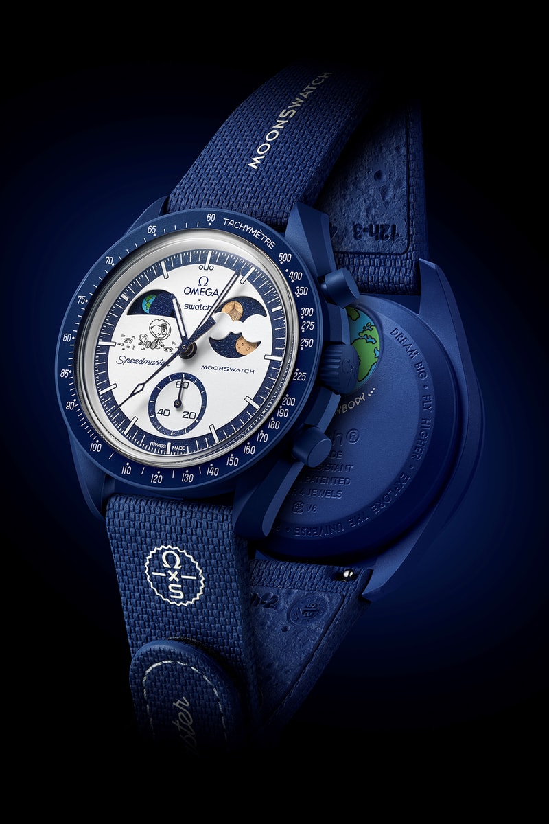 オメガ x スウォッチ ムーンスウォッチにスヌーピーをフィーチャーした新作が到着 OMEGA Swatch Bioceramic MoonSwatch MISSION TO EARTHPHASE – MOONSHINE GOLD snoopy