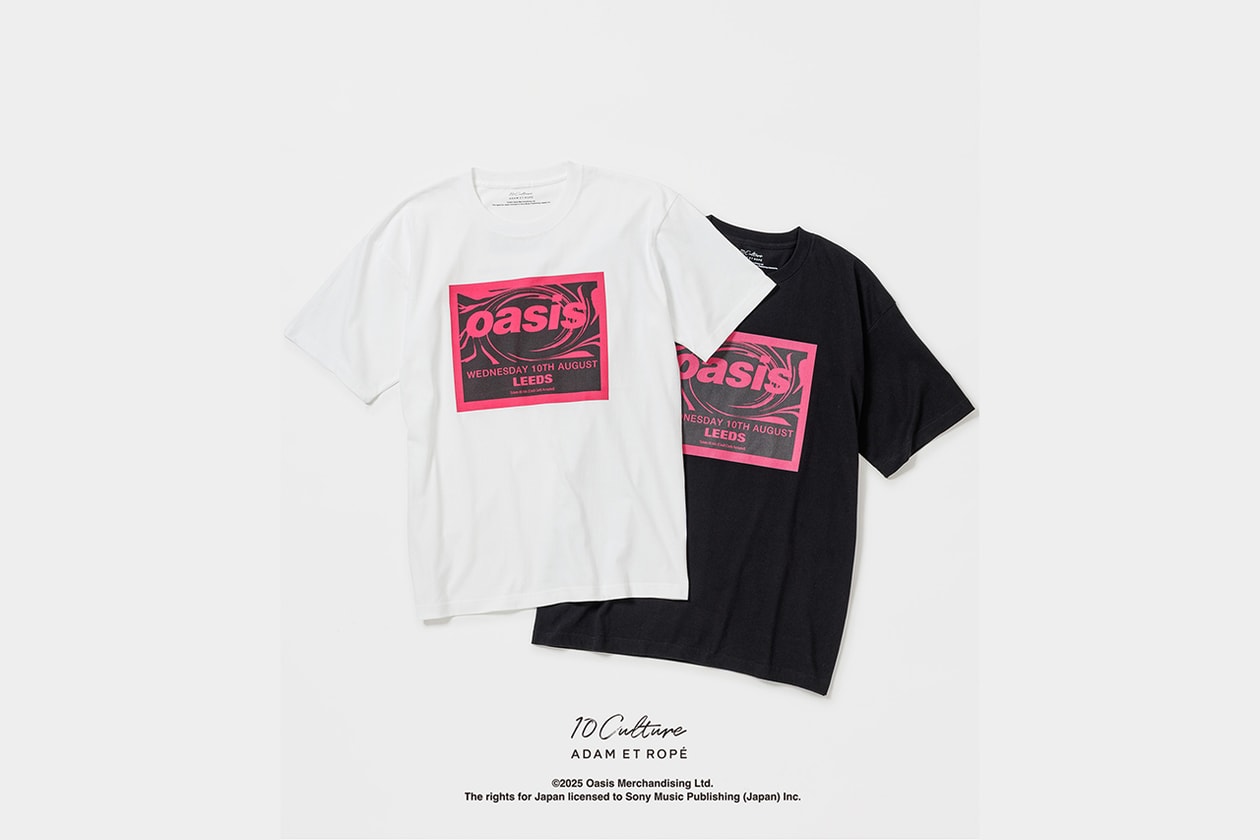 オアシスxテンカルチャー アダムエロペから2025年春夏新作Tシャツ第2弾が到着 oasis 10Culture / ADAM ET ROPE’  2025SS COLLECTION 2nd drop