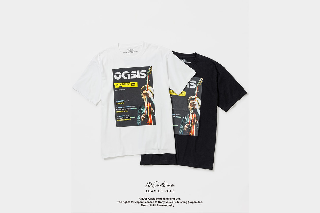オアシスxテンカルチャー アダムエロペから2025年春夏新作Tシャツ第2弾が到着 oasis 10Culture / ADAM ET ROPE’  2025SS COLLECTION 2nd drop
