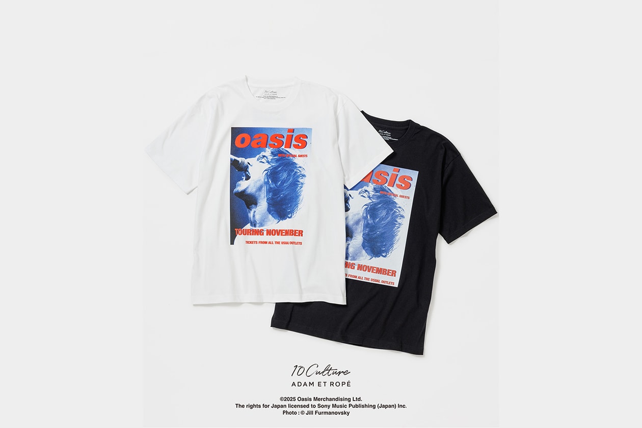 オアシスxテンカルチャー アダムエロペから2025年春夏新作Tシャツ第2弾が到着 oasis 10Culture / ADAM ET ROPE’  2025SS COLLECTION 2nd drop