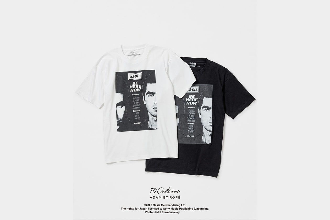 オアシスxテンカルチャー アダムエロペから2025年春夏新作Tシャツ第2弾が到着 oasis 10Culture / ADAM ET ROPE’  2025SS COLLECTION 2nd drop