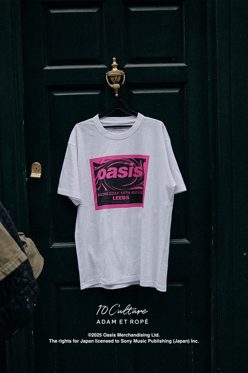 オアシスxテンカルチャー アダムエロペから2025年春夏新作Tシャツ第2弾が到着 oasis 10Culture / ADAM ET ROPE’  2025SS COLLECTION 2nd drop