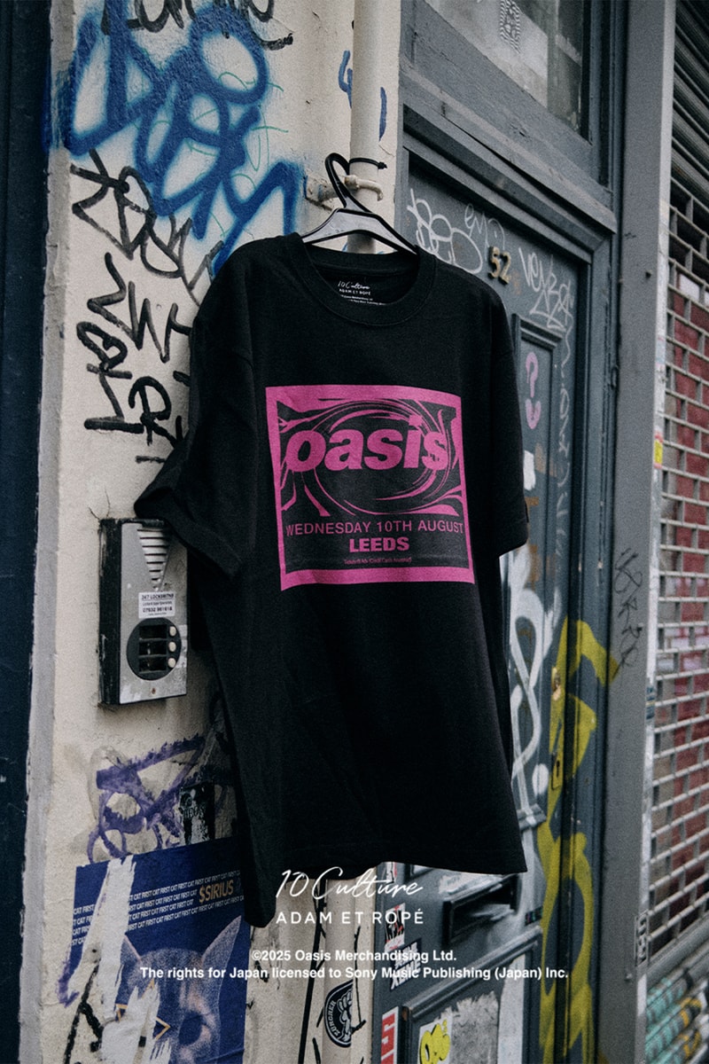 オアシスxテンカルチャー アダムエロペから2025年春夏新作Tシャツ第2弾が到着 oasis 10Culture / ADAM ET ROPE’  2025SS COLLECTION 2nd drop