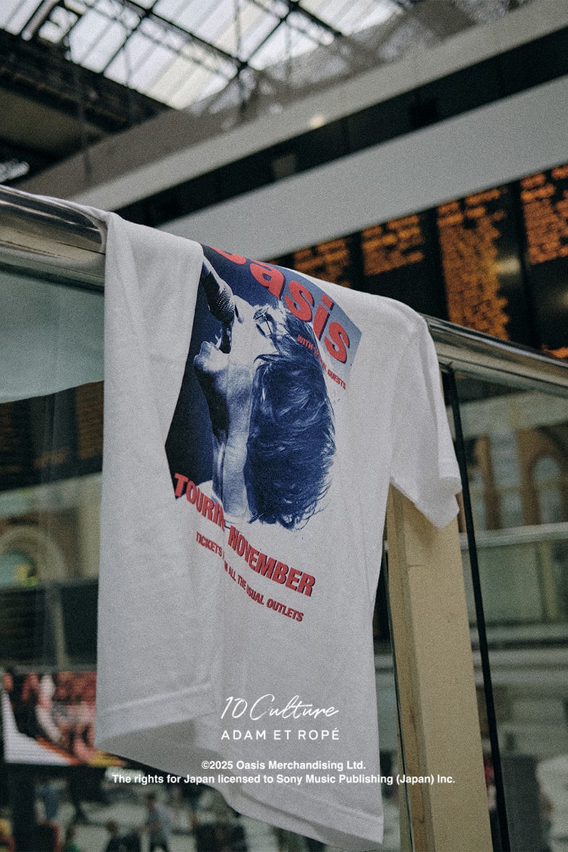オアシスxテンカルチャー アダムエロペから2025年春夏新作Tシャツ第2弾が到着 oasis 10Culture / ADAM ET ROPE’  2025SS COLLECTION 2nd drop
