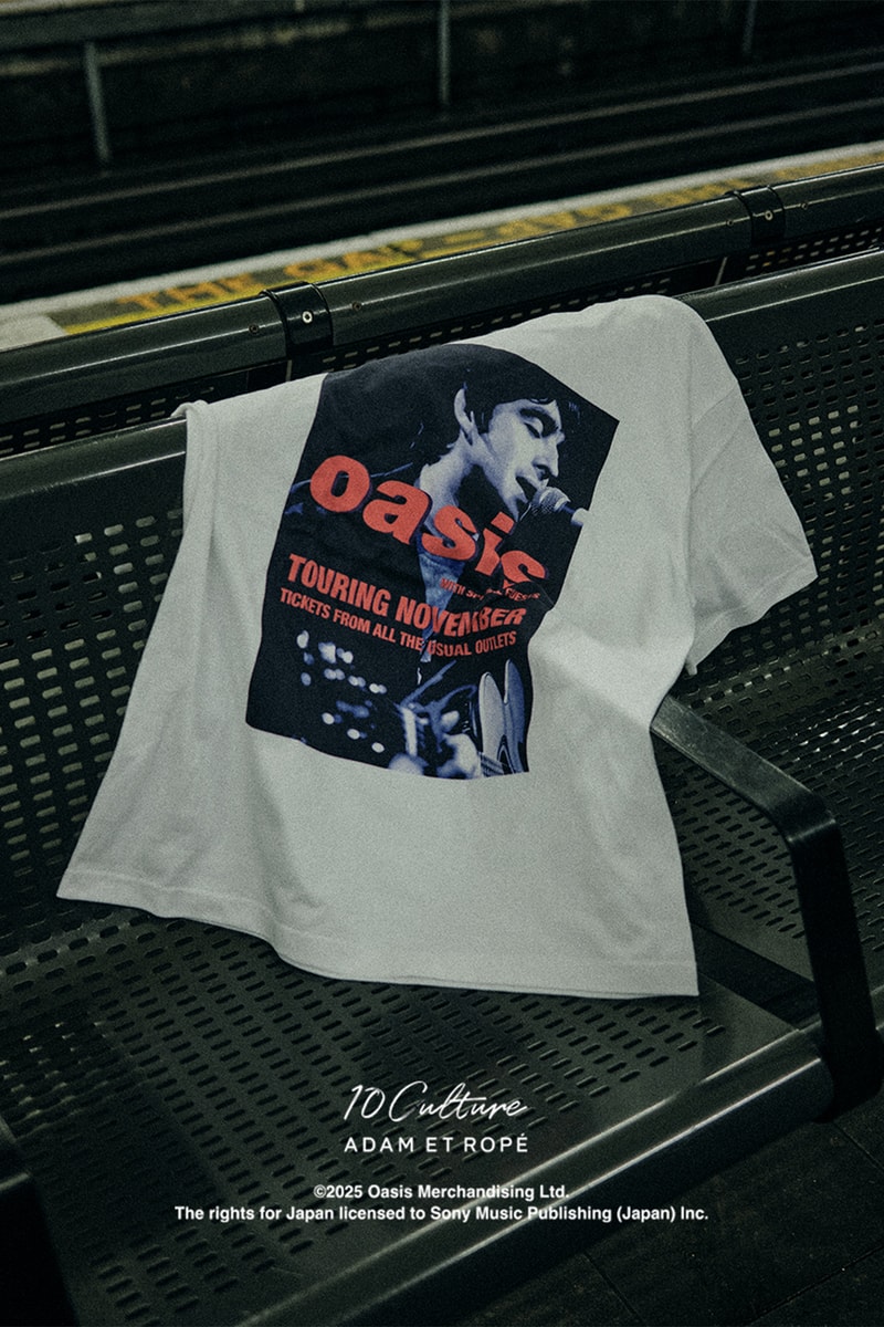 オアシスxテンカルチャー アダムエロペから2025年春夏新作Tシャツ第2弾が到着 oasis 10Culture / ADAM ET ROPE’  2025SS COLLECTION 2nd drop