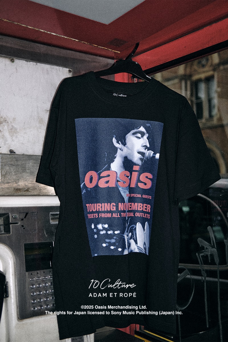 オアシスxテンカルチャー アダムエロペから2025年春夏新作Tシャツ第2弾が到着 oasis 10Culture / ADAM ET ROPE’  2025SS COLLECTION 2nd drop
