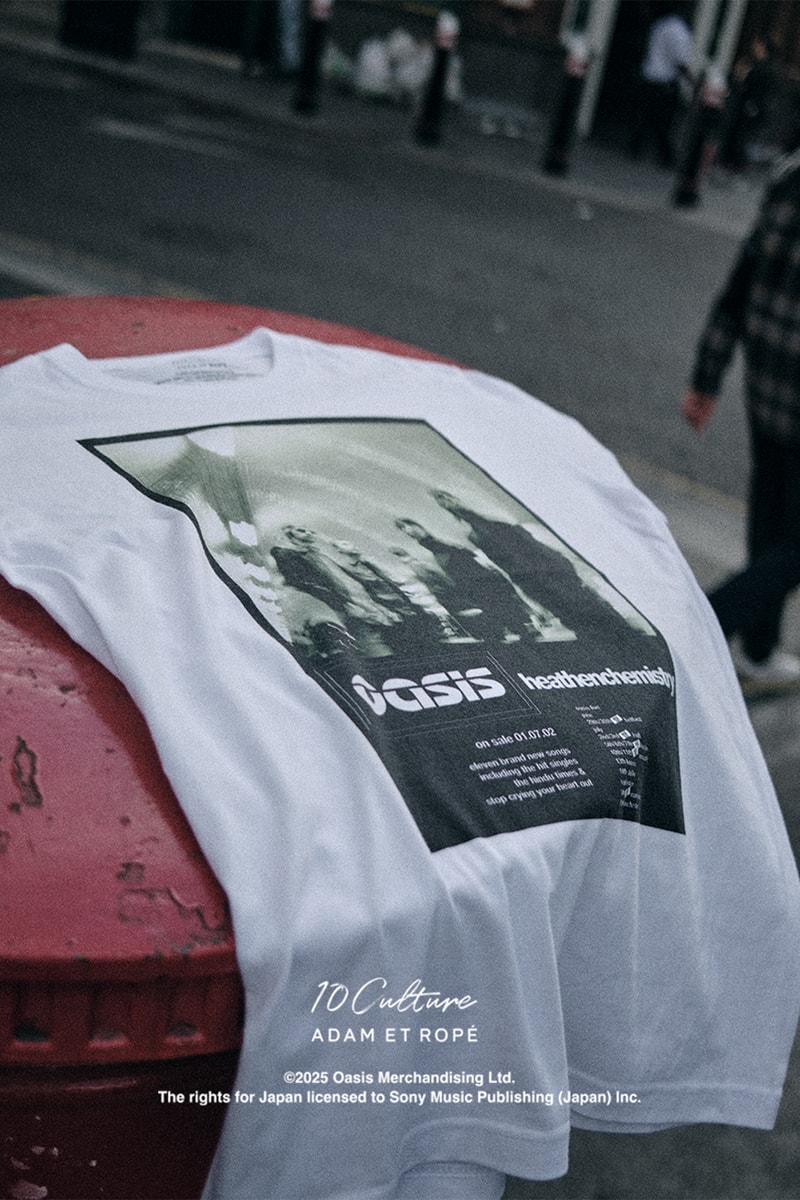オアシスxテンカルチャー アダムエロペから2025年春夏新作Tシャツ第2弾が到着 oasis 10Culture / ADAM ET ROPE’  2025SS COLLECTION 2nd drop