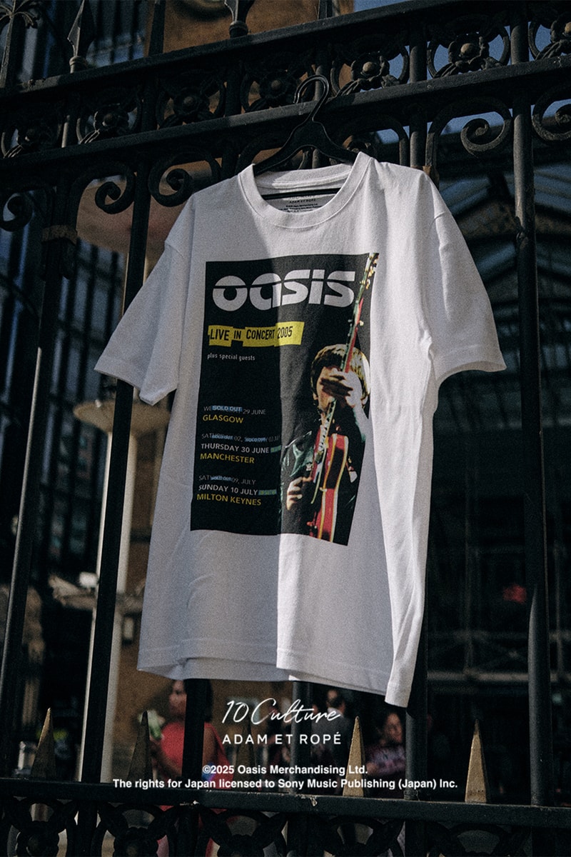 オアシスxテンカルチャー アダムエロペから2025年春夏新作Tシャツ第2弾が到着 oasis 10Culture / ADAM ET ROPE’  2025SS COLLECTION 2nd drop
