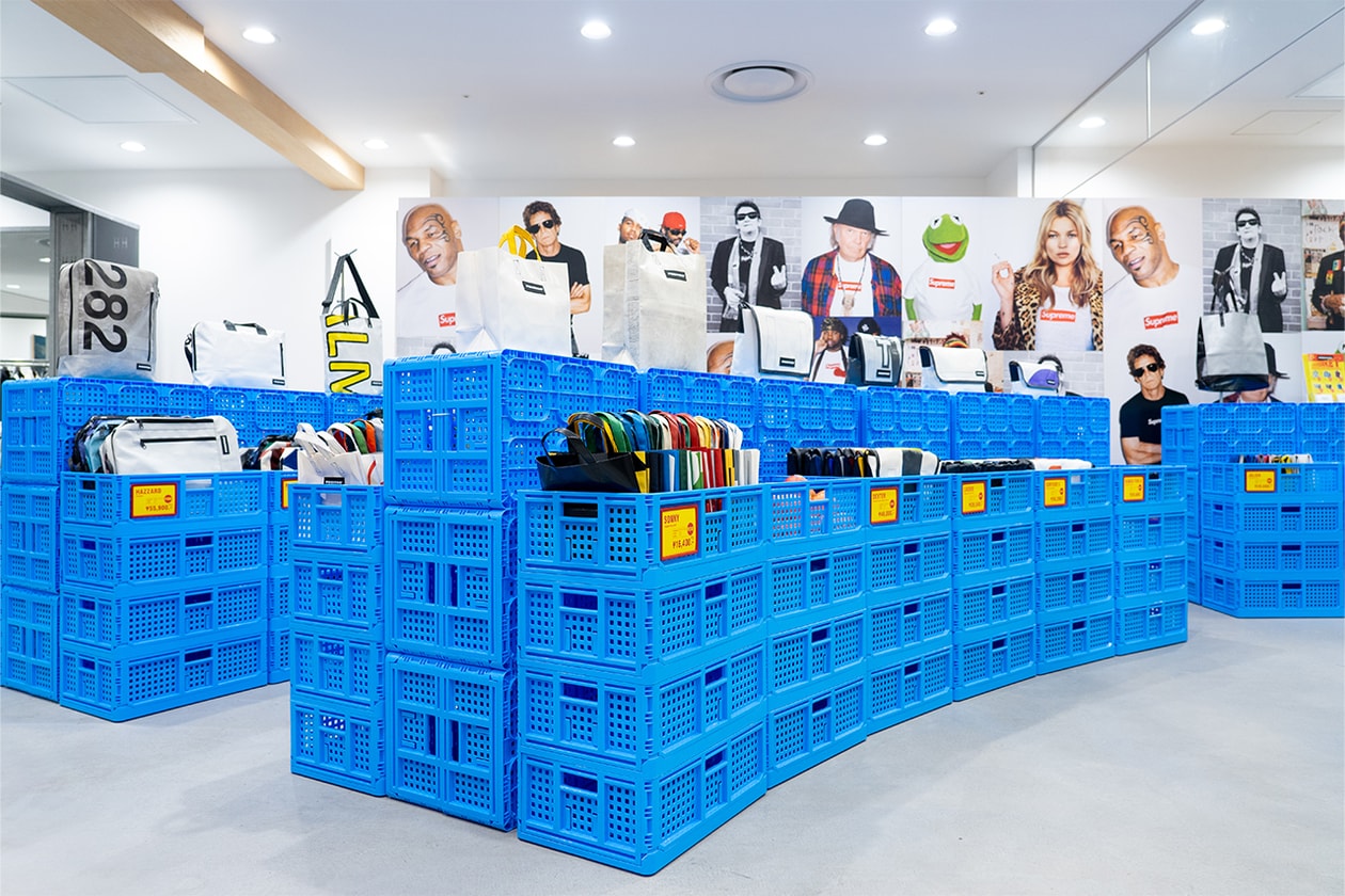 フライターグのミニマーケット風ポップアップストアがドーバー ストリート マーケット ギンザにオープン.  FREITAG Mini Market Pop-Up DOVER STREET MARKET GINZA 