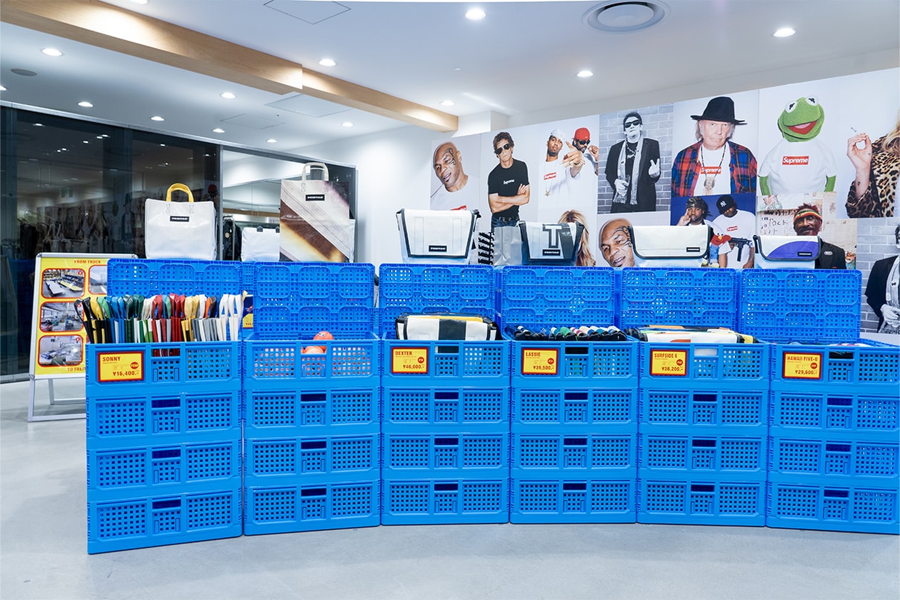 フライターグのミニマーケット風ポップアップストアがドーバー ストリート マーケット ギンザにオープン.  FREITAG Mini Market Pop-Up DOVER STREET MARKET GINZA 