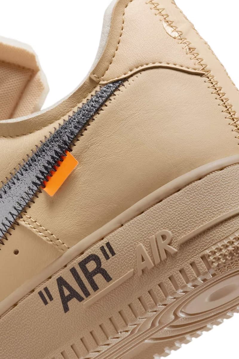 オフホワイト x ナイキ エア フォース 1 ロー “セサミ” の公式ビジュアルをチェック Off-White™ x Nike Air Force 1 Low "Sesame" release info Virgil Abloh