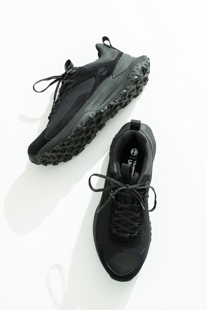 Under R が Timberland のアウトドアシューズにオールブラック仕様を別注　ティンバーランド