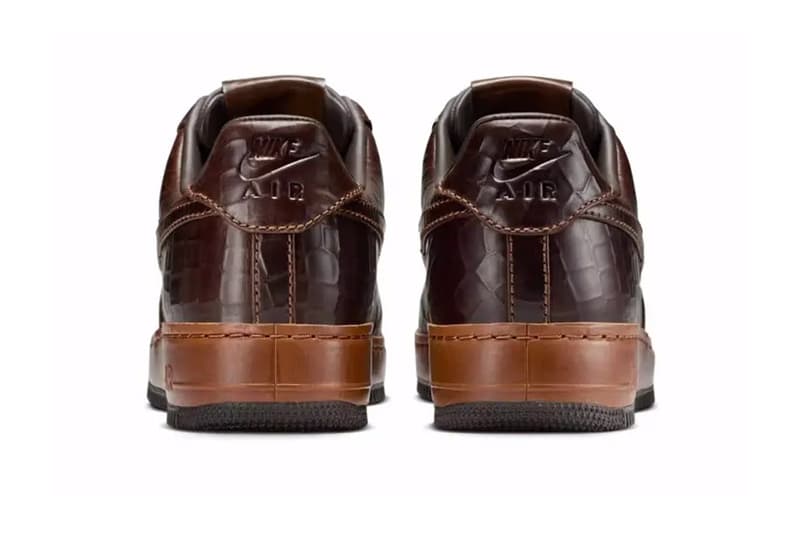 ナイキ エア フォース 1 ローにラグジュアリー仕様の新作 “クロック/ファウナ ブラウン” が登場 Nike Air Force 1 Low "Croc/Fauna Brown" release info
