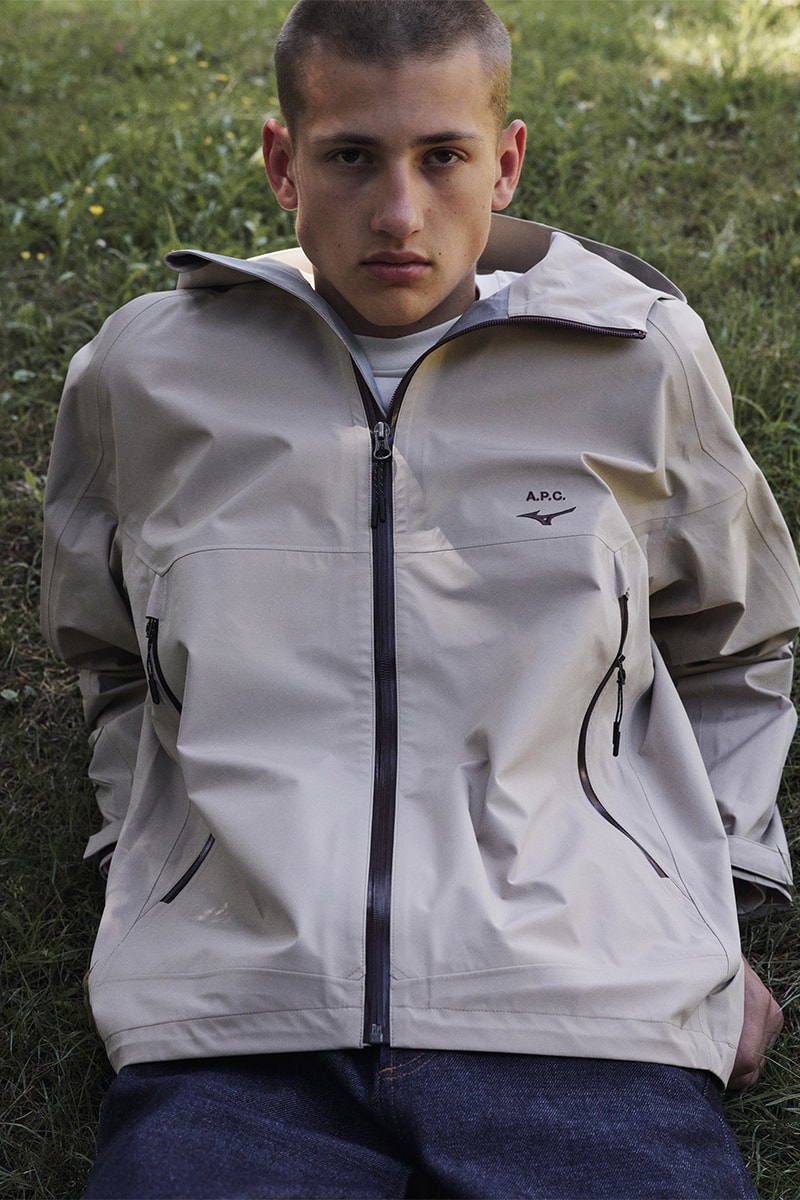 アー・ペー・セーxミズノ第4弾としてゴアテックス 3 レイヤーフィールドシェルジャケットを発売 a p c mizuno 4 gore tex 3 release info