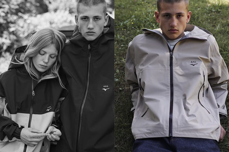 A.P.C. x MIZUNO 第4弾として日本限定で GORE-TEX 3 レイヤーフィールドシェルジャケットを発売