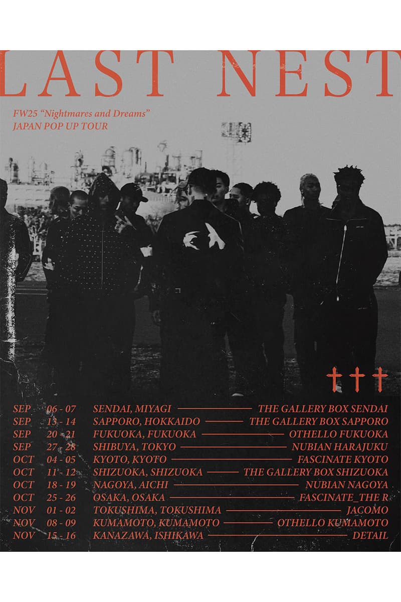 ラストネストが日本全国を巡るポップアップツアーを開催 last nest 2025 fall winter japan pop up tourn news