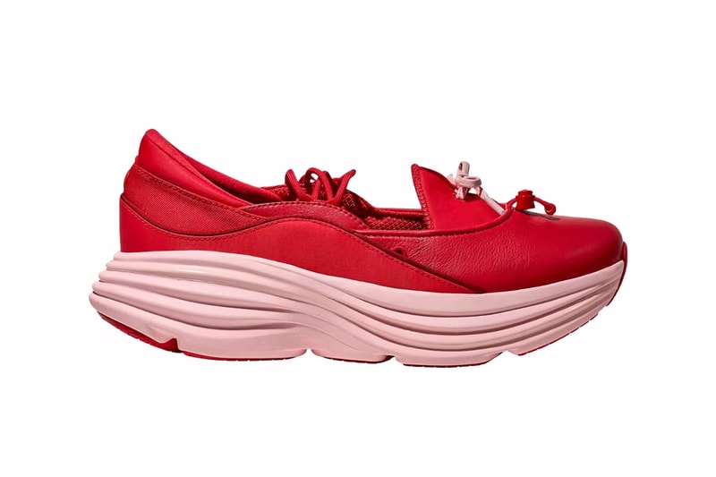 ホカからパンプス型スニーカー ボンダイ メリージェーンがデビュー HOKA BONDI MARY JANE Black cerise / rose tea release info