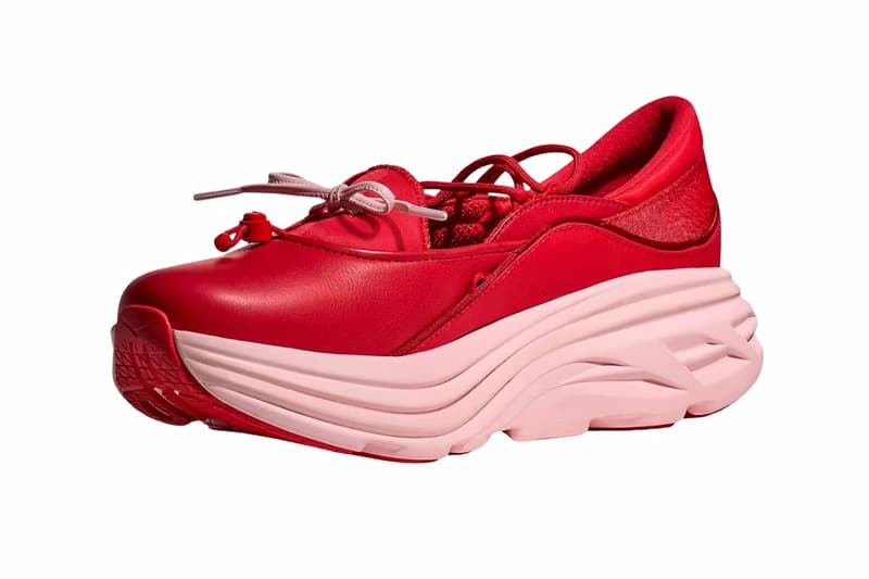 ホカからパンプス型スニーカー ボンダイ メリージェーンがデビュー HOKA BONDI MARY JANE Black cerise / rose tea release info
