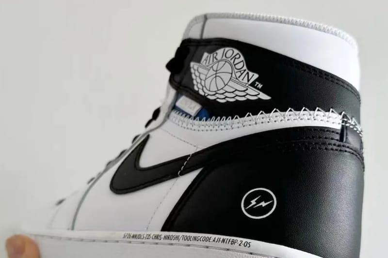 fragment design x Union LA x Air Jordan 1 High “White/Black” のディテールをチェック