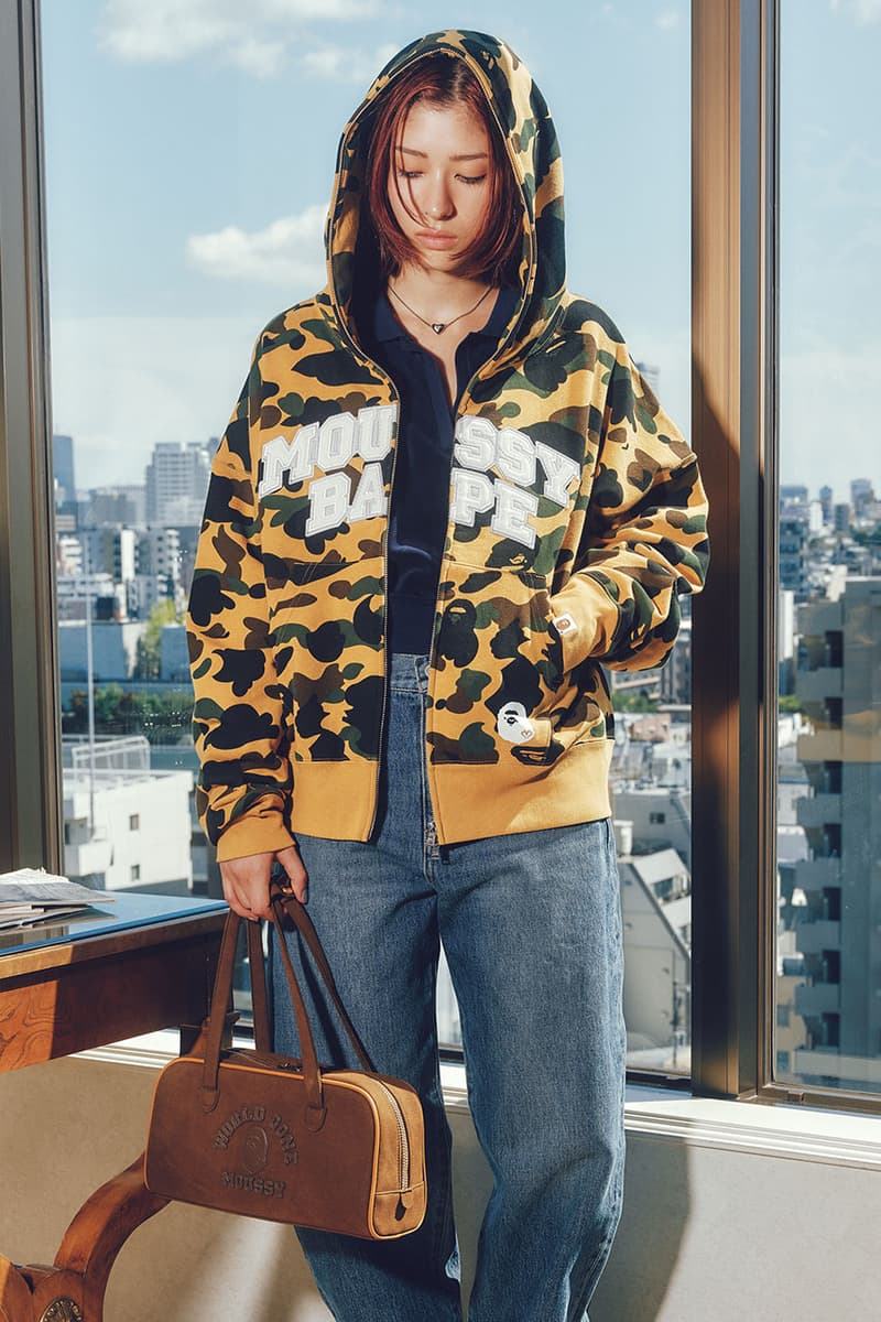 マウジーよりベイプとのコラボレーションアイテムが発売 moussy a bathing ape bape collb item release info