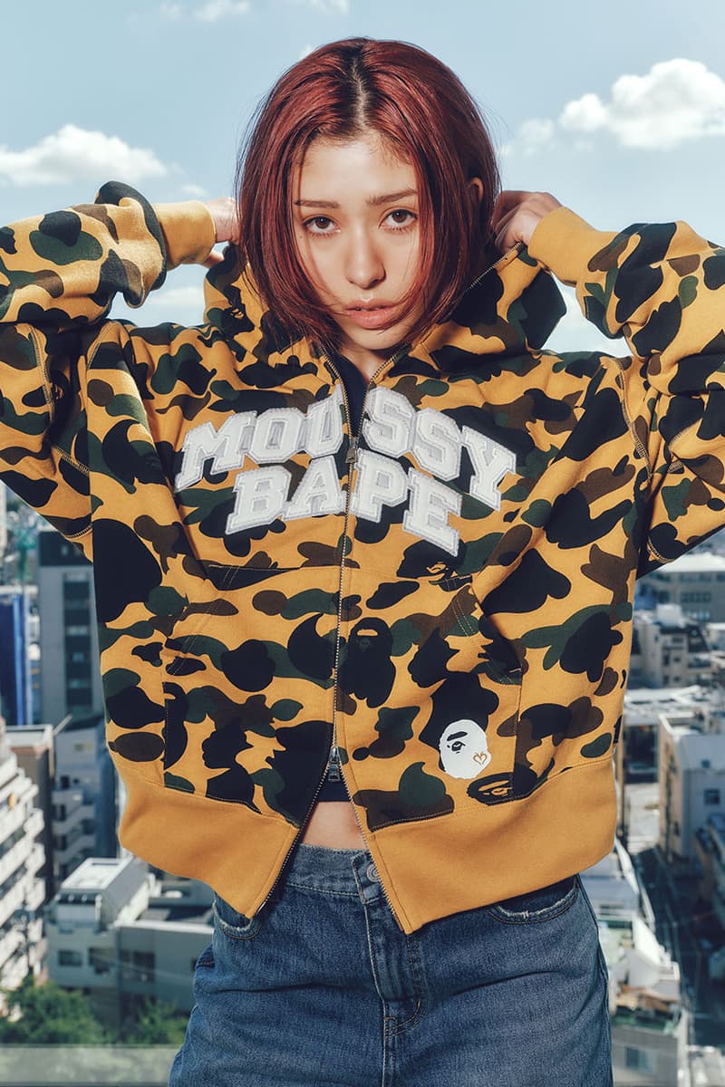 マウジーよりベイプとのコラボレーションアイテムが発売 moussy a bathing ape bape collb item release info