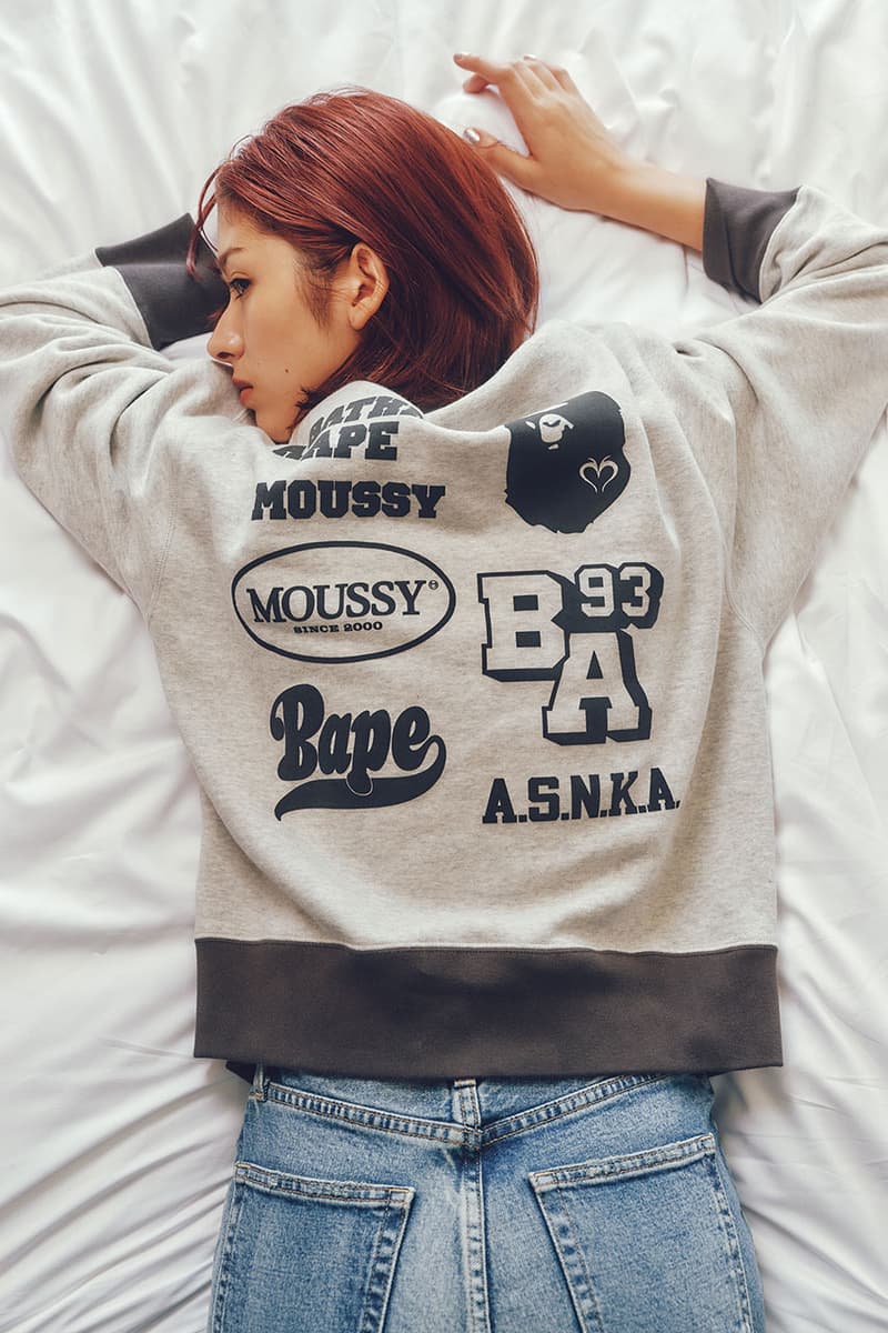 マウジーよりベイプとのコラボレーションアイテムが発売 moussy a bathing ape bape collb item release info