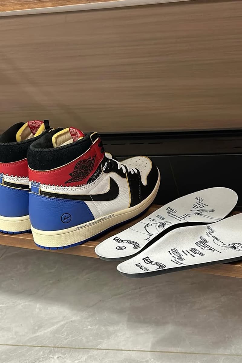 フラグメントデザイン x ユニオン LA x エアジョーダン 1 ハイ fragment design x Union LA x Air Jordan 1 High detail look hiroshi fujiwara