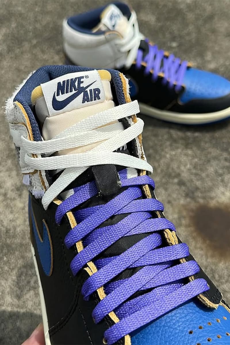 フラグメントデザイン x ユニオン LA x エアジョーダン 1 ハイ fragment design x Union LA x Air Jordan 1 High detail look hiroshi fujiwara