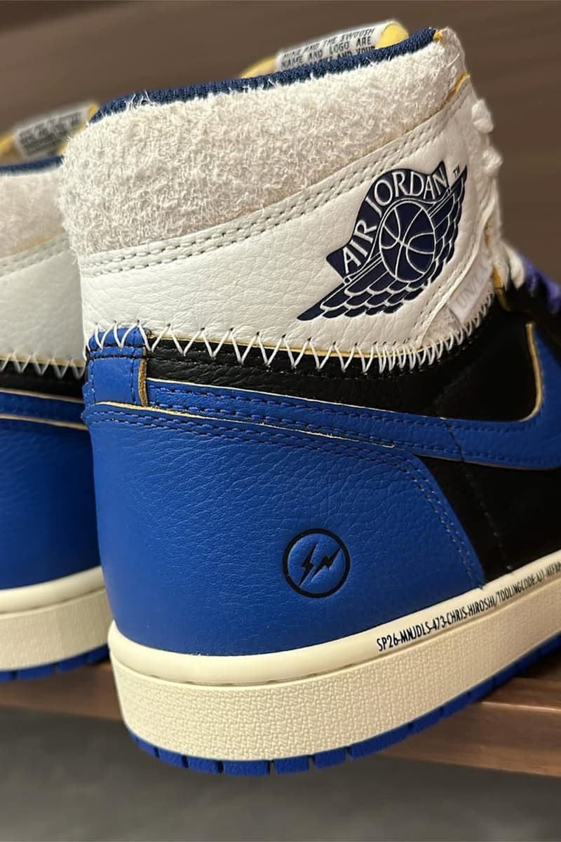 フラグメントデザイン x ユニオン LA x エアジョーダン 1 ハイ fragment design x Union LA x Air Jordan 1 High detail look hiroshi fujiwara