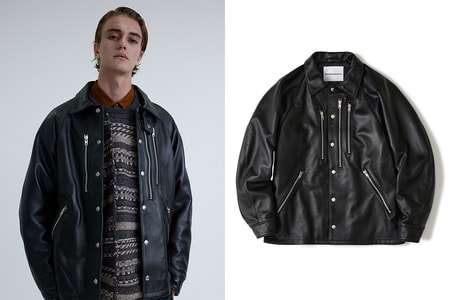 White Mountaineering x Schott によるレザーコーチジャケットがリリース