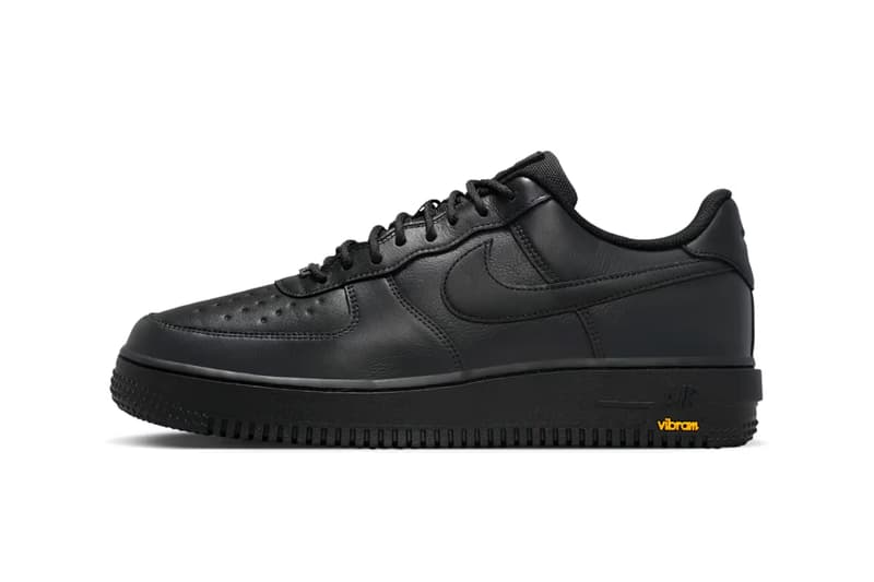 ヴィブラム x ナイキ エアフォース 1 ローに最注目のブラックが登場 Vibram x Nike Air Force 1 Low GORE-TEX "Black"