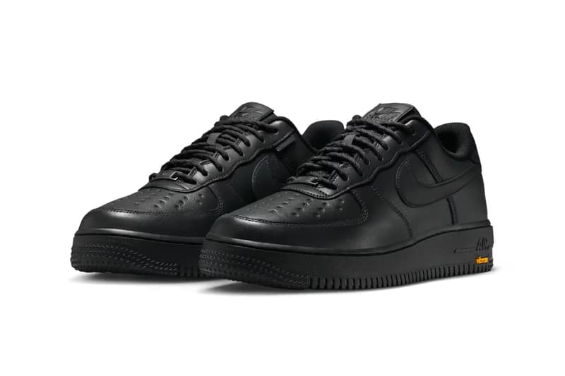 ヴィブラム x ナイキ エアフォース 1 ローに最注目のブラックが登場 Vibram x Nike Air Force 1 Low GORE-TEX "Black"