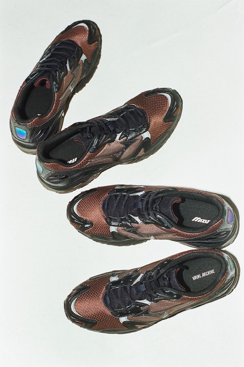 ミズノxヴァイナル アーカイブによるコラボフットウェア第2弾が登場 mizuno vainl archive collabo shoes release info